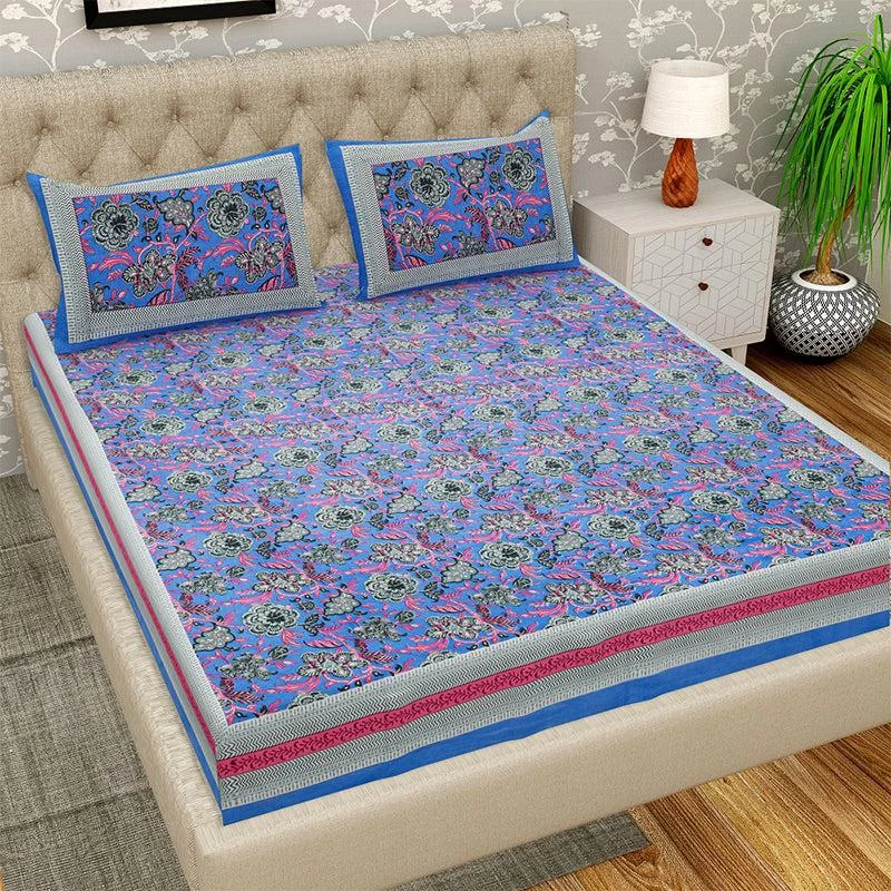 Finn Floral Bedsheet - Purple