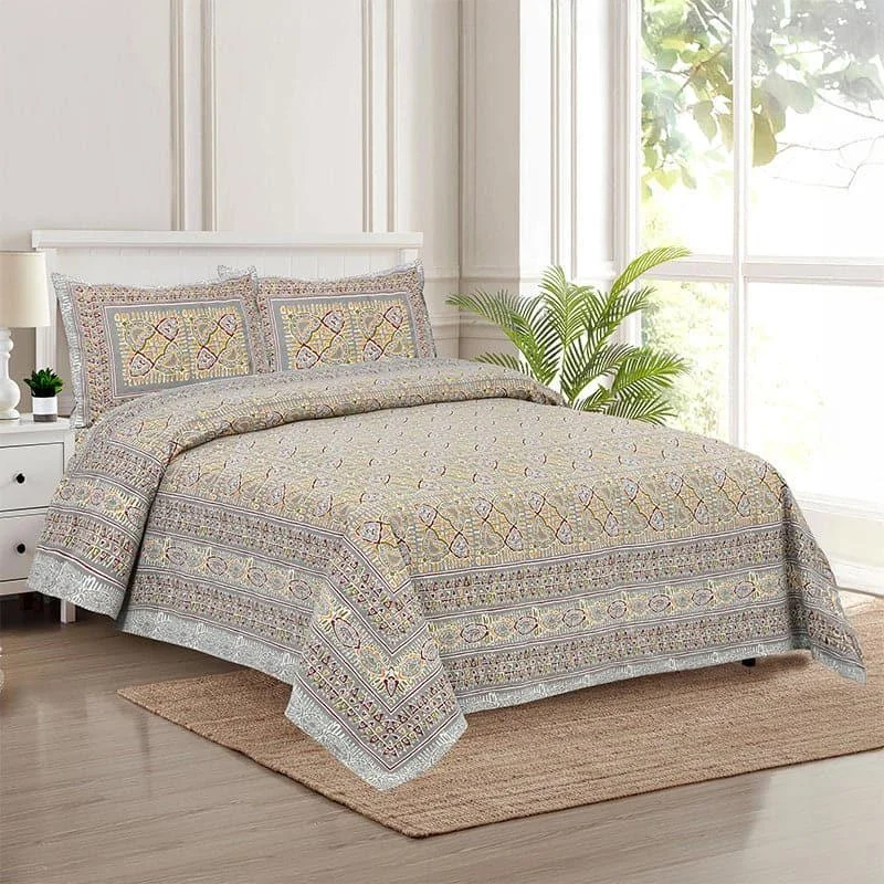 Seijun Mural Bedsheet - Yellow