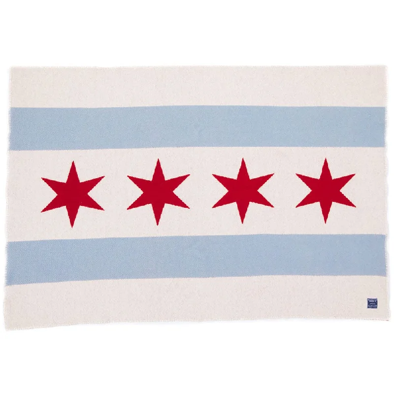 Chicago Flag Wool Throw