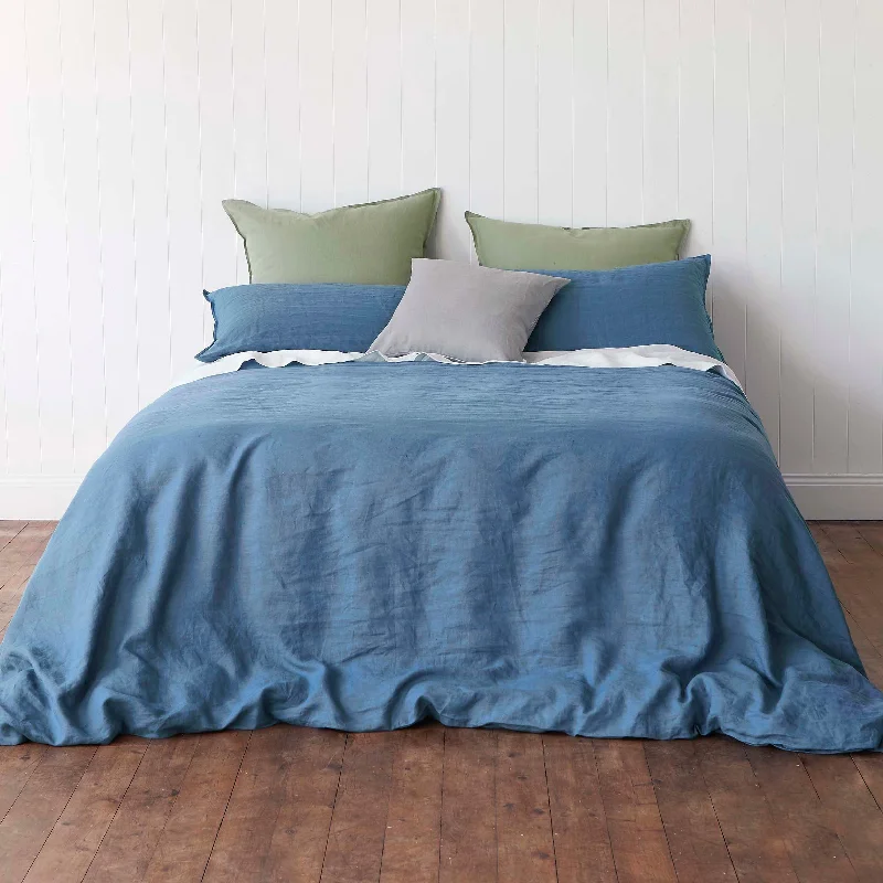 Vintage Denim Blue Quilt Cover