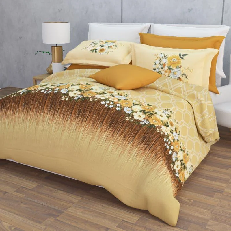 Eira Floral Bedsheet - Yellow