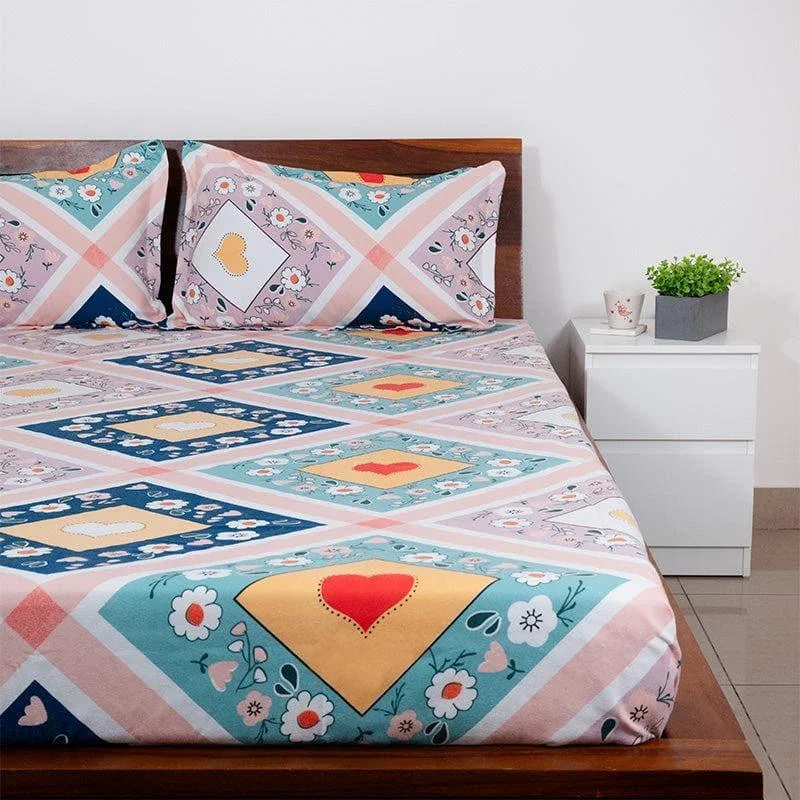 Love Grid Bedsheet