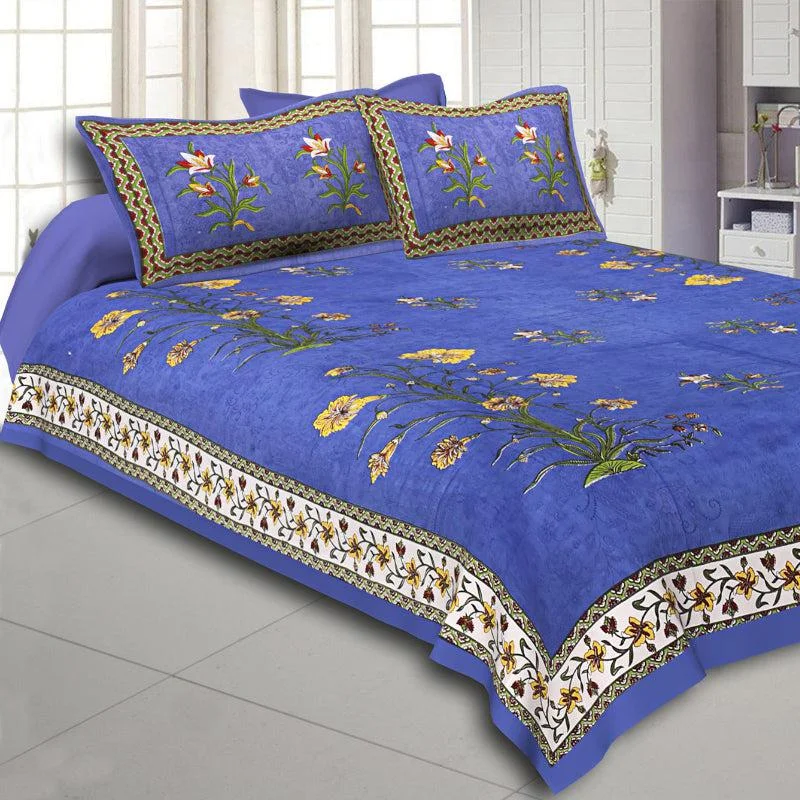 Petunya Floral Bedsheet - Purple