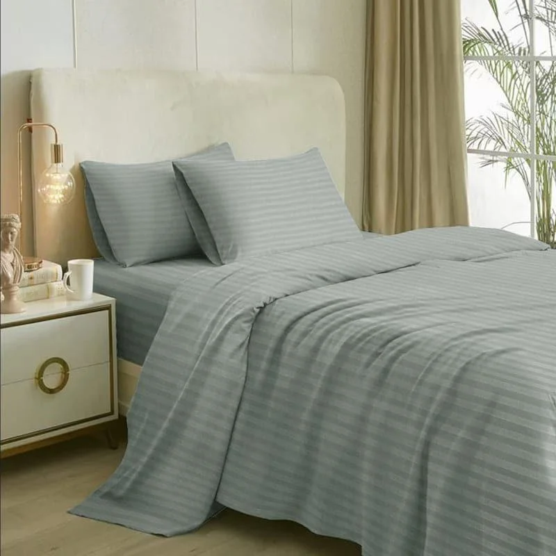 Romer Stripe Bedsheet - Grey