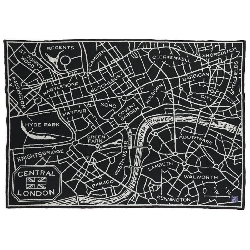 London Map Wool Throw