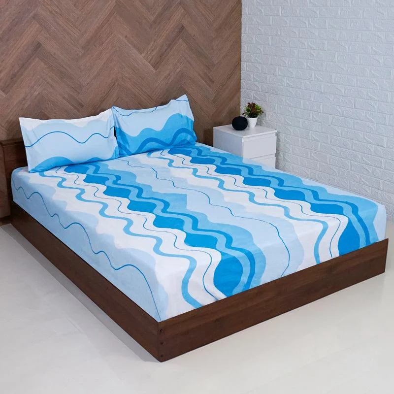 Udva Blue Wave Bedsheet