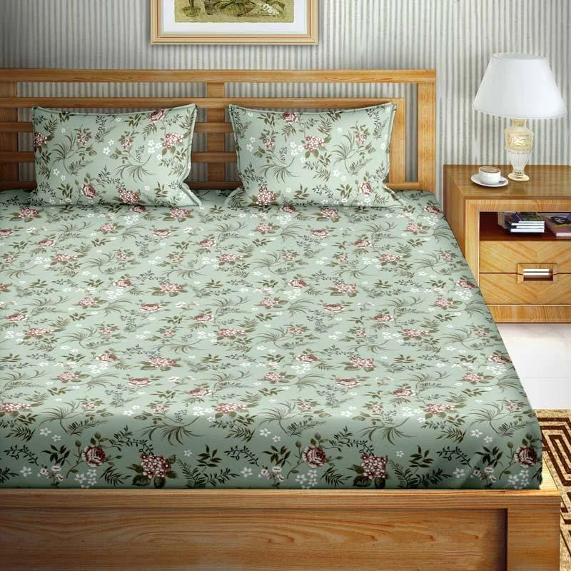 Floral Whisper Bedsheet - Green