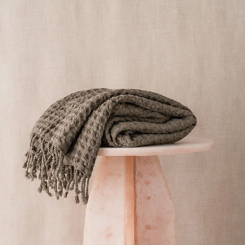 Corfu Cotton Throw | Olive