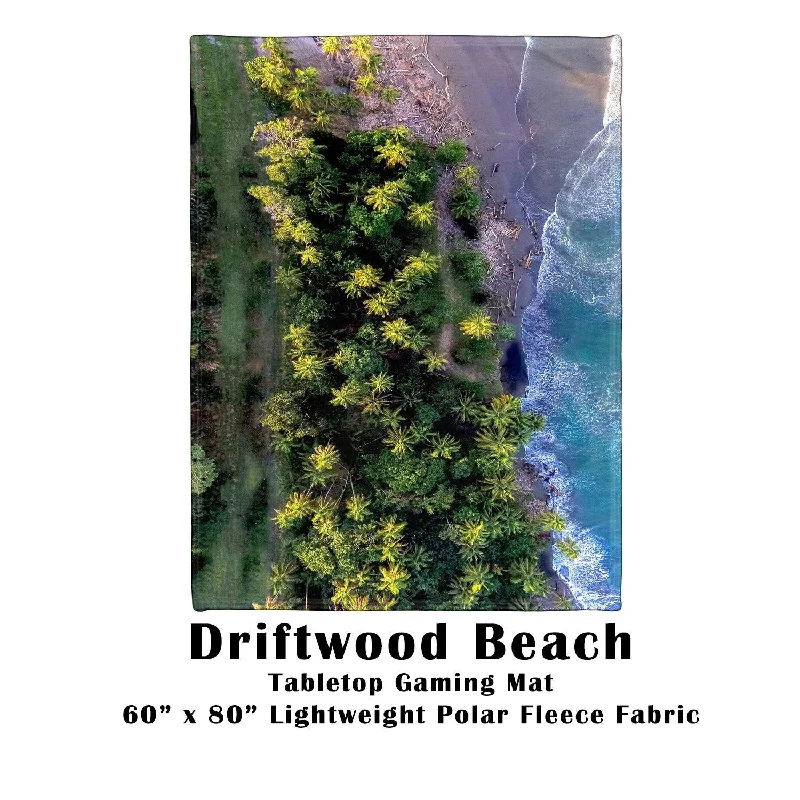 Driftwood Beach Tabletop Battle Gaming War Mat 60" x 80" Polar Fleece