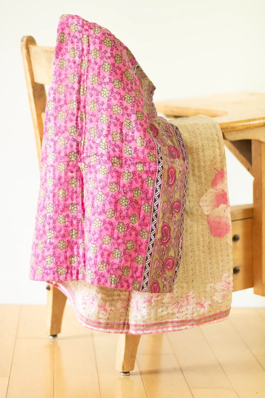 Heart No. 6 Kantha Mini Blanket