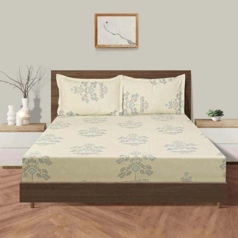 Navae Floral Bedsheet - Yellow