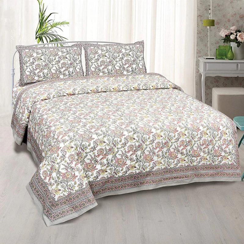 Yellow Jungle of Flowers Bedsheet