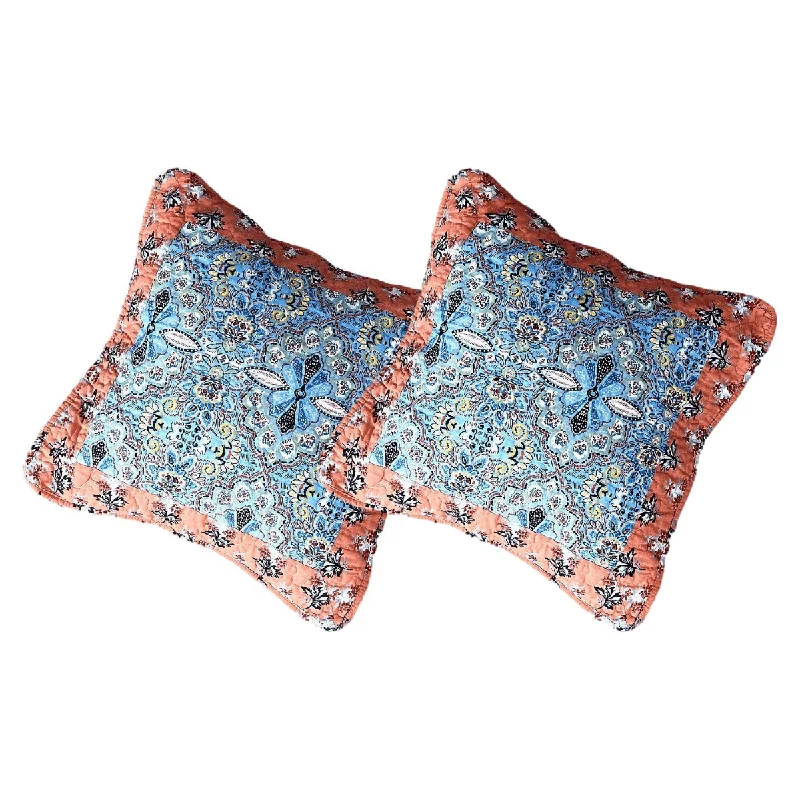 Tache Cotton Patchwork Paisley Floral Bohemian Mosaic Paradise Cushion Cover 2-Pieces (JHW-933)