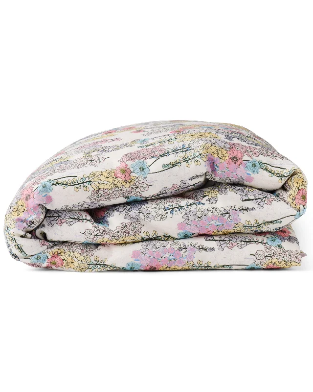 Foxglove Forever Linen Quilt Cover