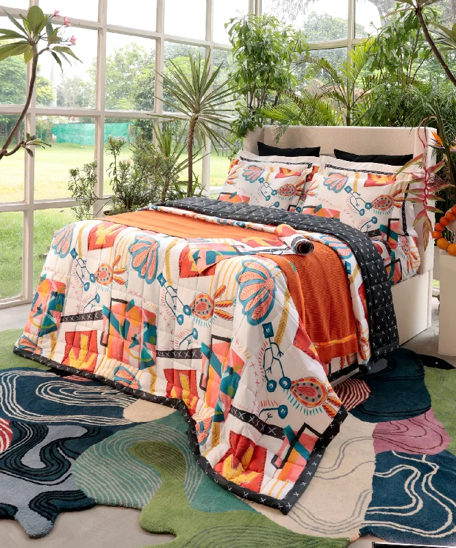 Shivan & Narresh for myTrident King Bedsheet with 4 pillow covers, 400TC, SUROCCO