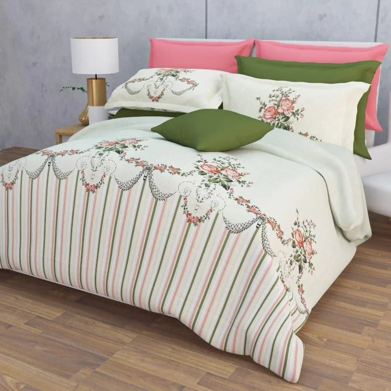 Winova Floral Bedsheet - Green