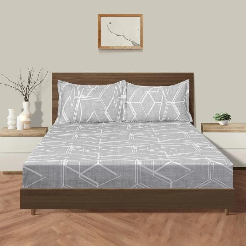 Magic Maze Bedsheet - Grey