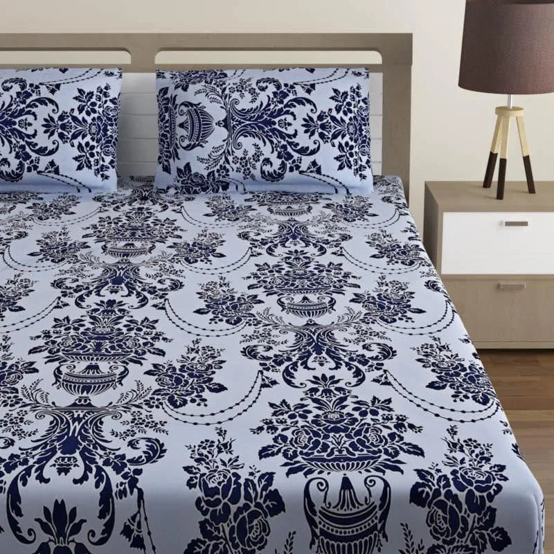 Regal Dreamscape Bedsheet - Light Blue