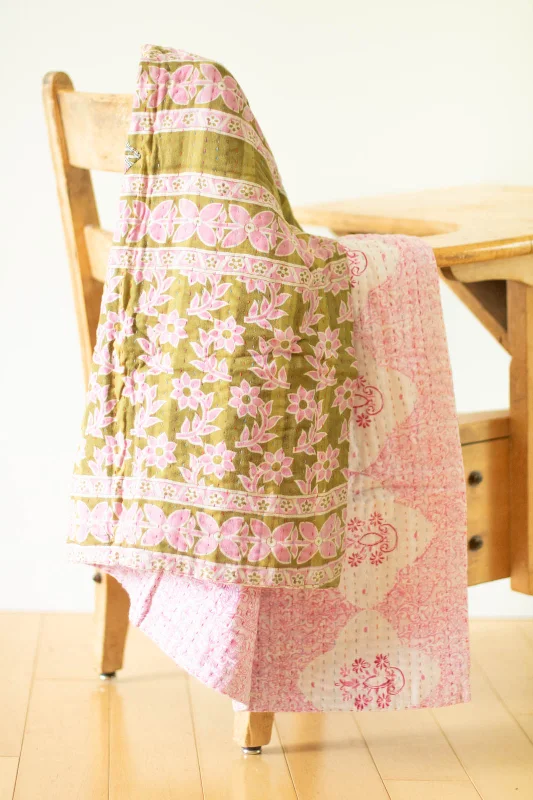 Heart No. 4 Kantha Mini Blanket