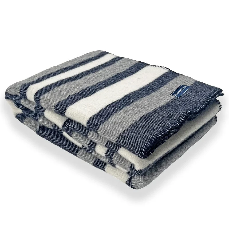 Coastal Cottage Stripe Wool Throw