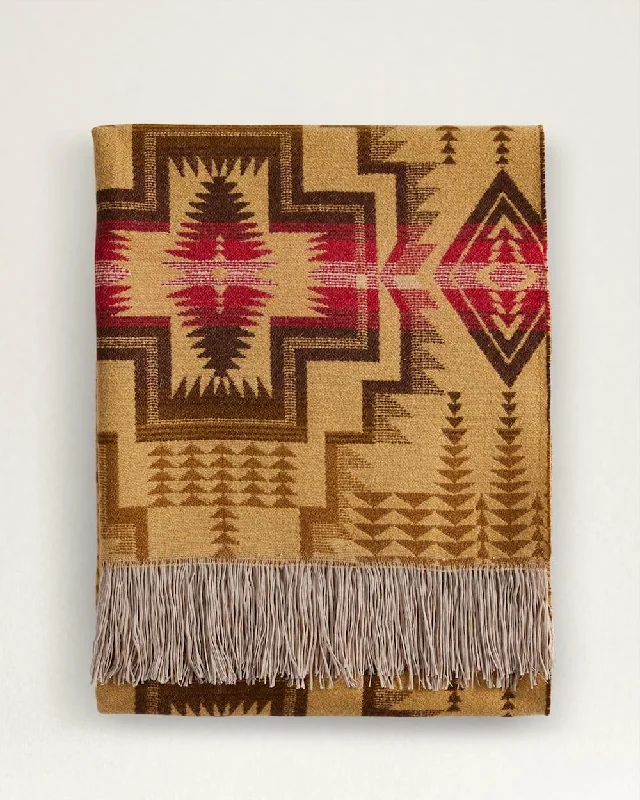 Harding Star Fringed Throw Blanket