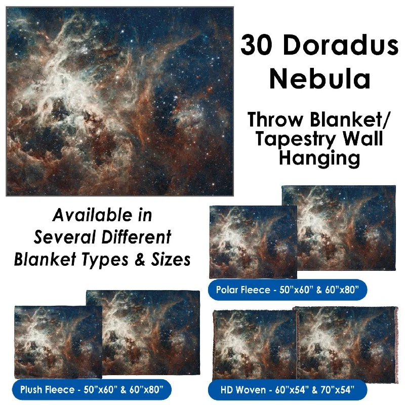 30 Doradus Nebula - Throw Blanket / Tapestry Wall Hanging