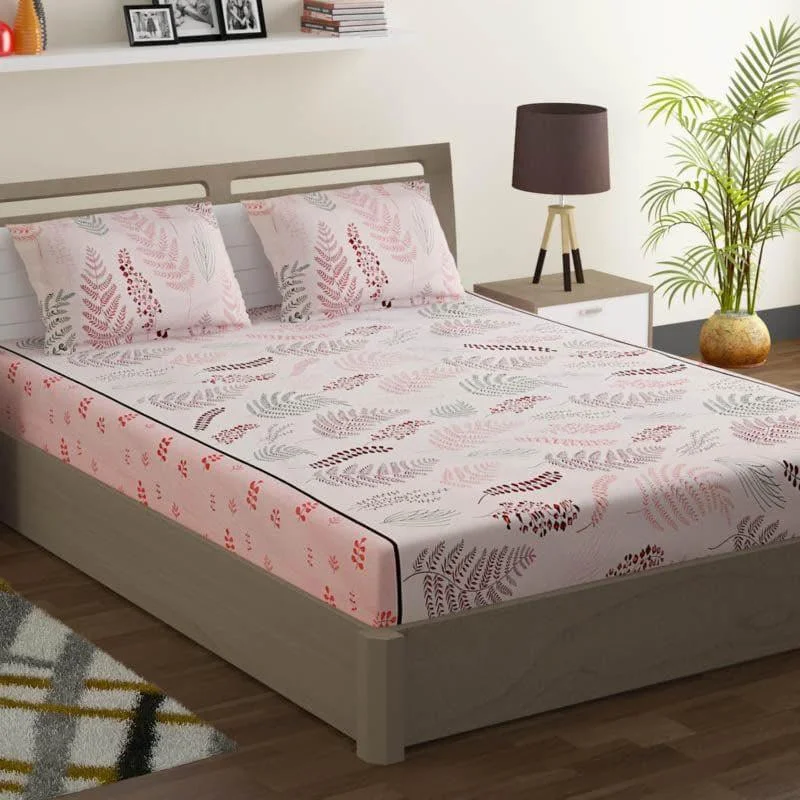 Tropical Delight Bedsheet - Light Pink