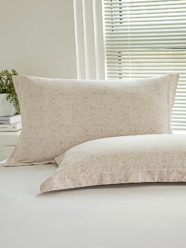 Pai Breeze Apricot Cotton Standard Pillow Sham