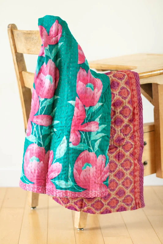 Heart No. 3 Kantha Mini Blanket