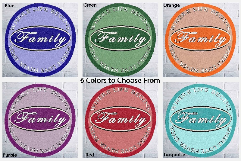 Family Logo 60" Round Blanket