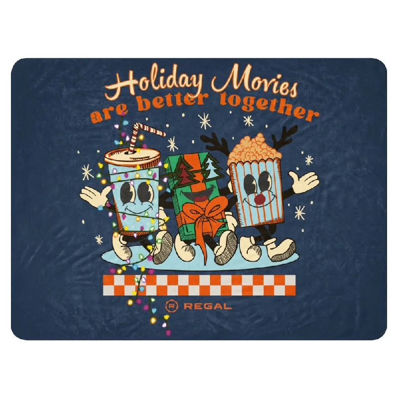 Regal Cinemas Holiday Movies Sherpa Blanket