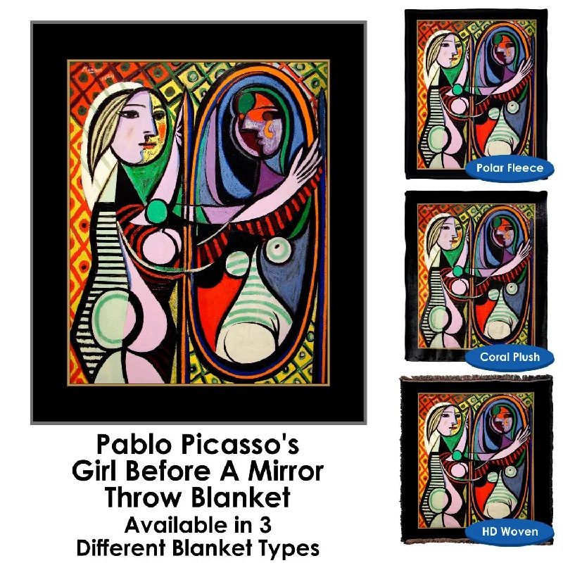 Pablo Picasso's Girl Before A Mirror - Throw Blanket / Tapestry Wall Hanging