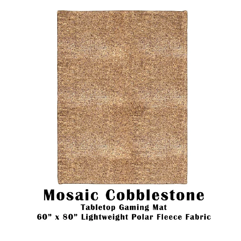 Mosaic Cobblestone Tabletop Battle Gaming War Mat 60" x 80" Polar Fleece