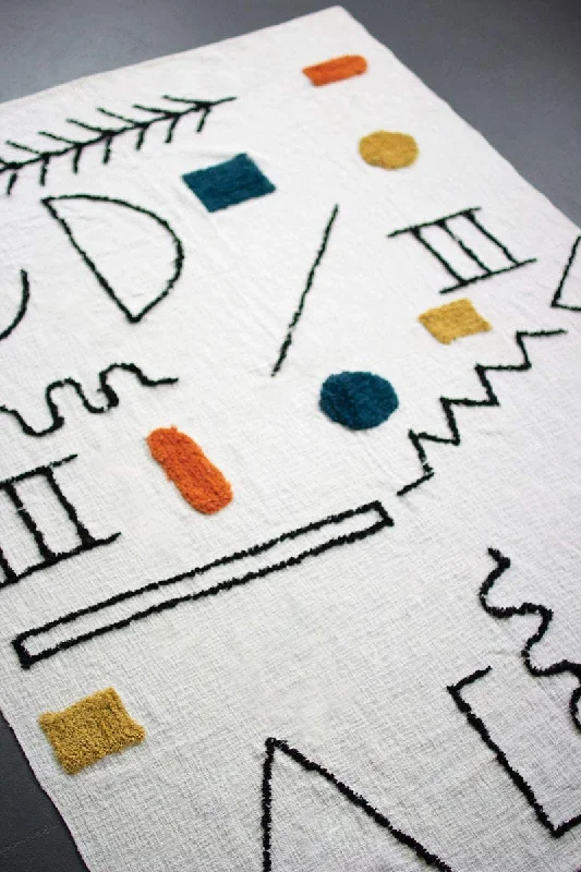 Kalalou  NES1079 Tufted Throw Doodles