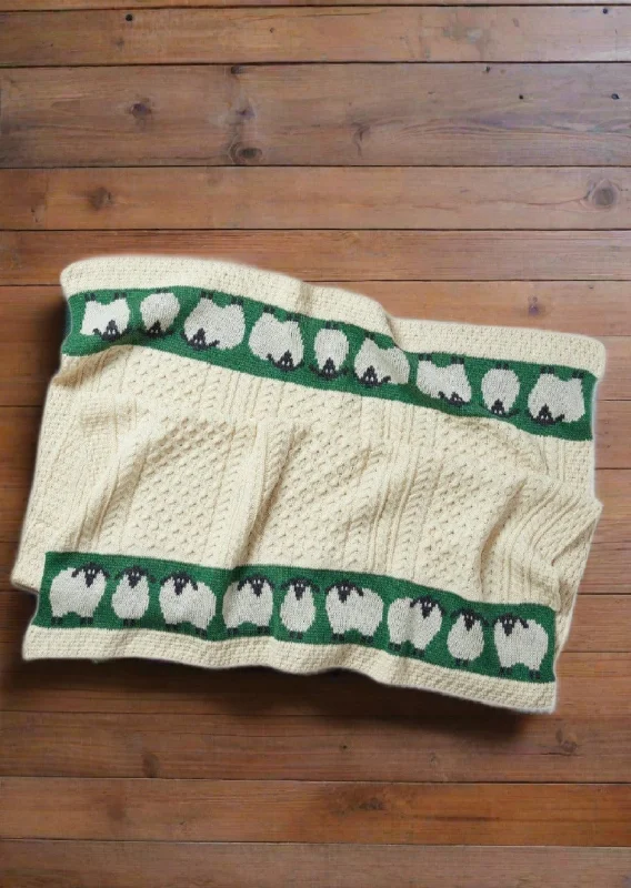 Merino Wool Aran Sheep Throw