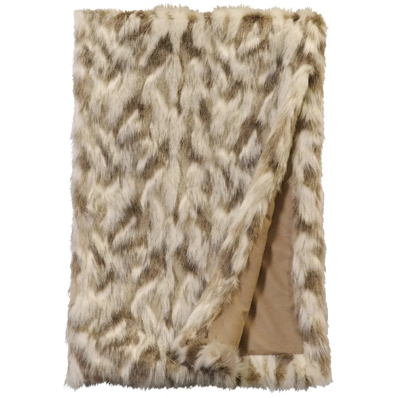 Luxury Faux Tibetan Fox Fur Throw Blanket