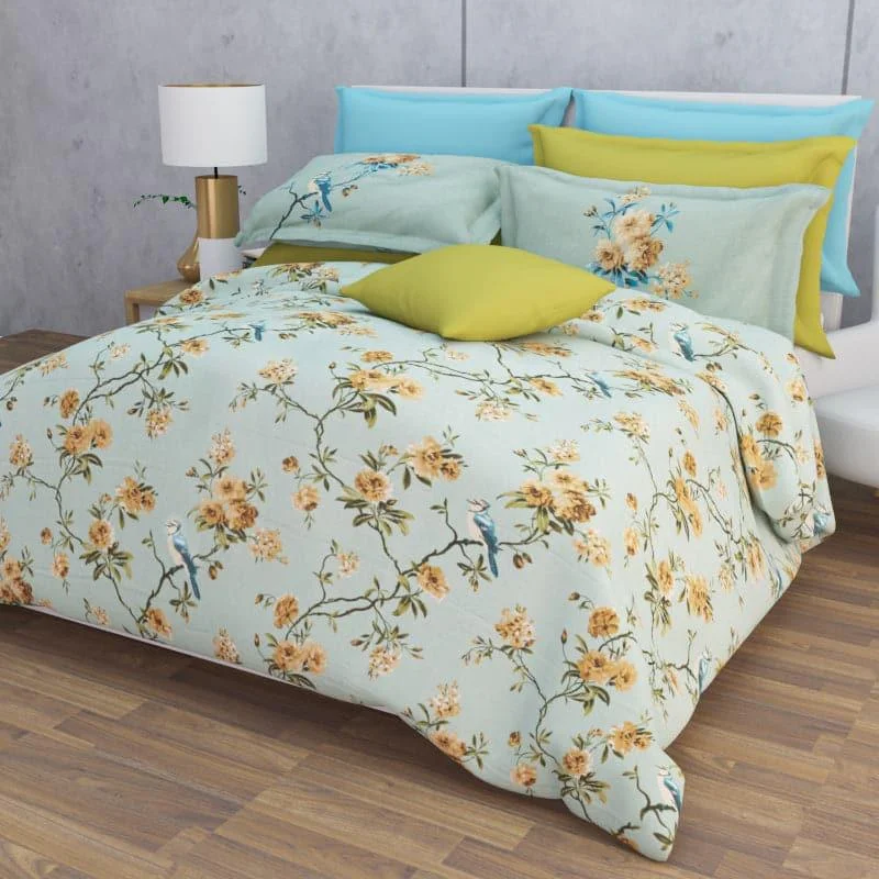 Ritana Floral Bedsheet - Green