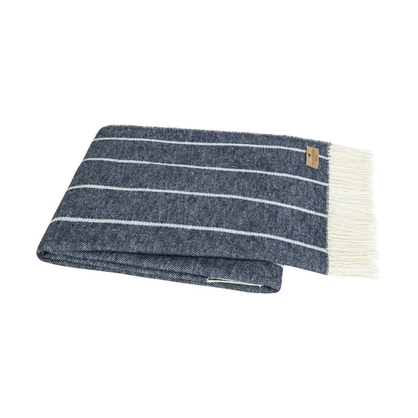 Navy Fiji Stripe Throw