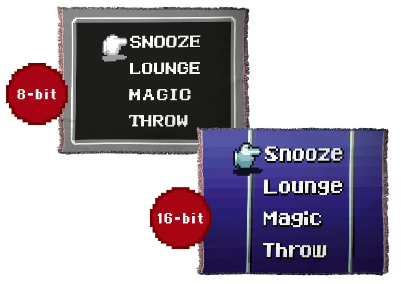 Retro RPG Menu HD Woven Throw Blanket / Tapestry Wall Hanging