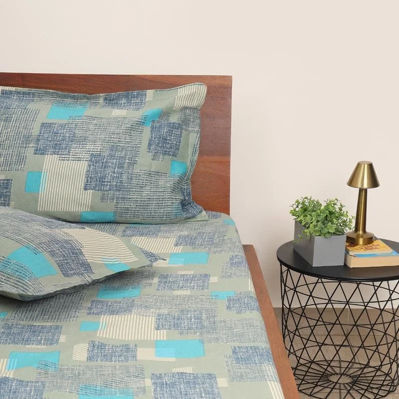 Azure Club Printed Bedsheet