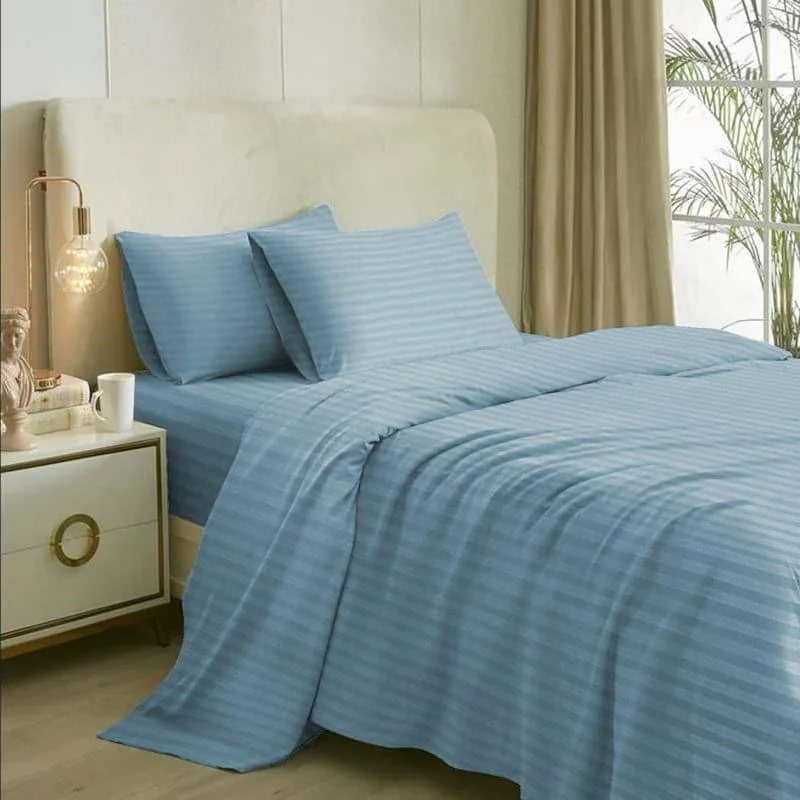 Romer Stripe Bedsheet - Blue