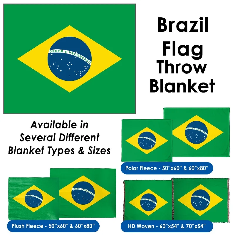 Brazil Flag Throw Blanket / Tapestry Wall Hanging